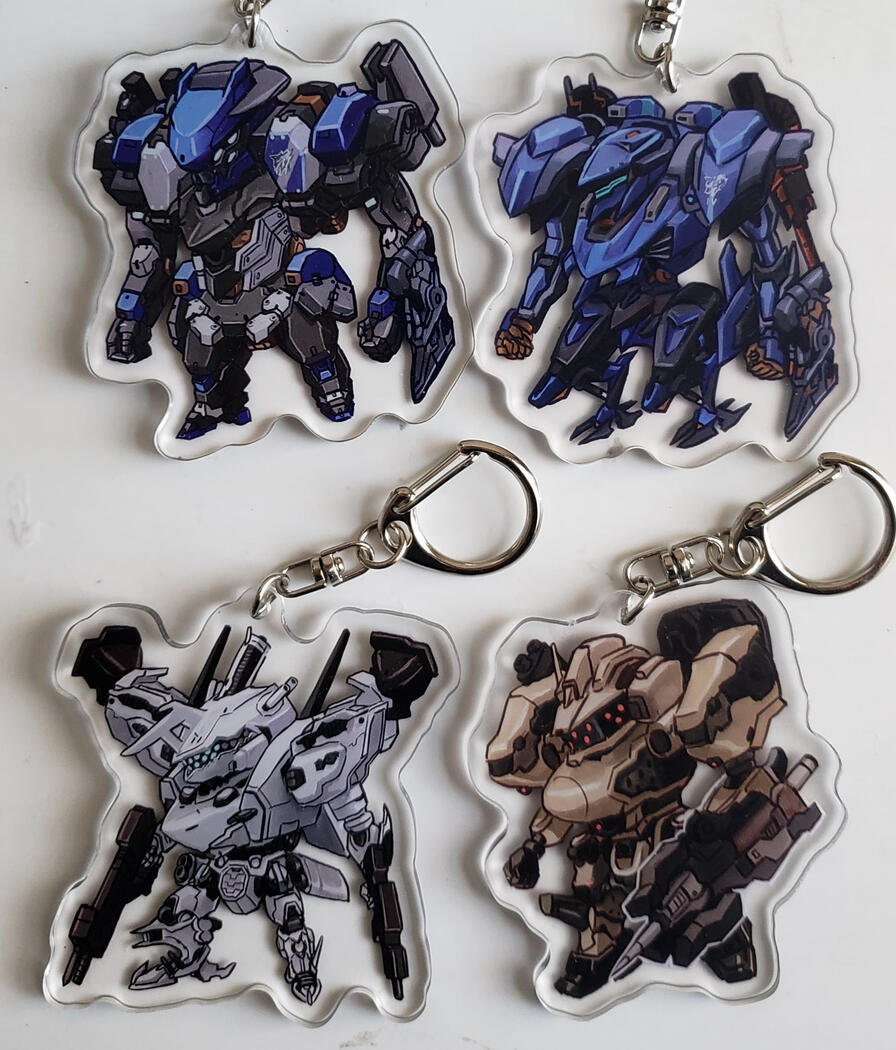 Armored Core fanart keychains