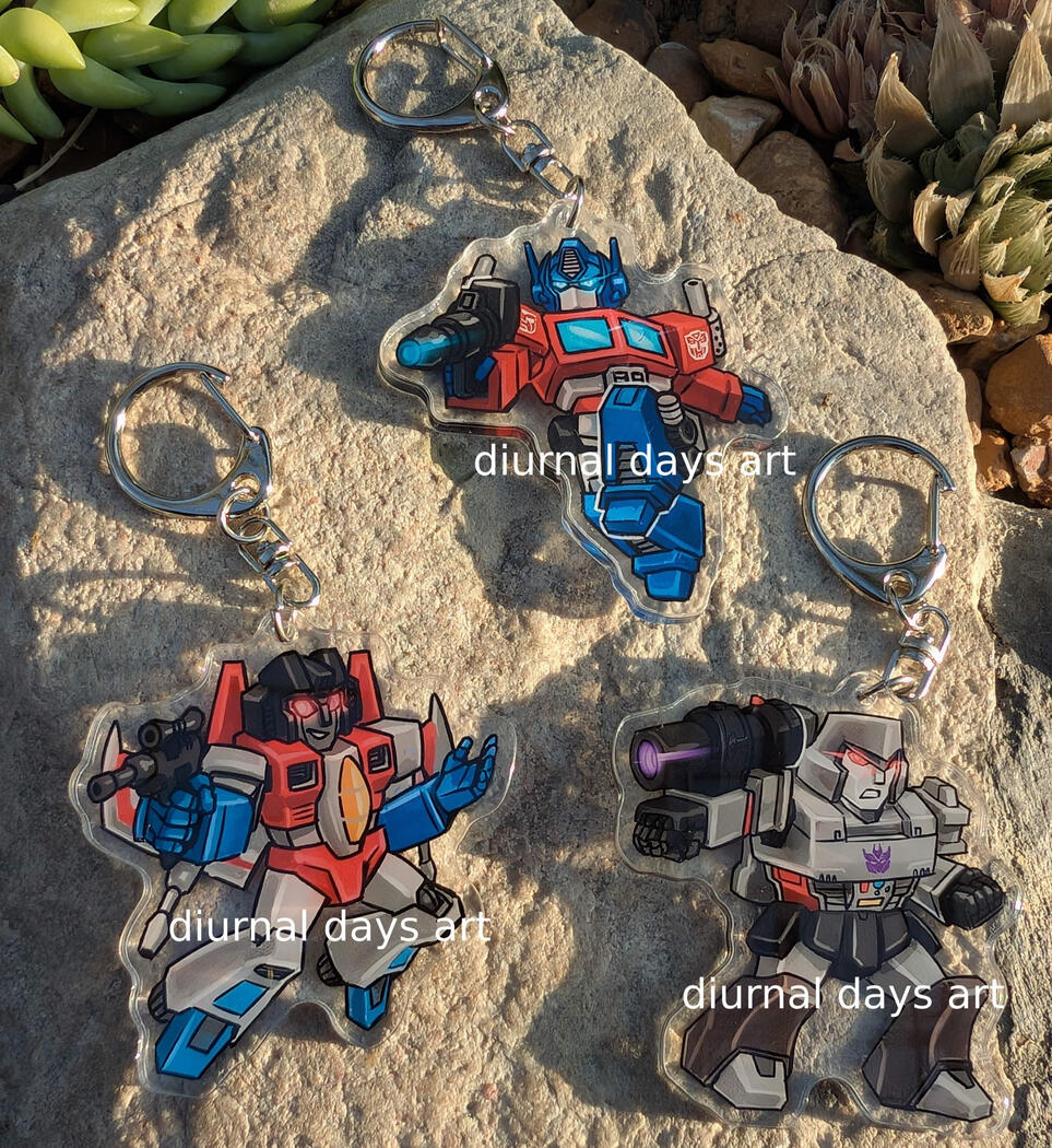 Transformers fanart keychains