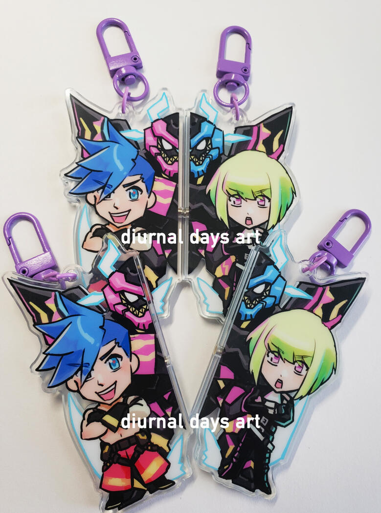 Promare fanart - connecting magnet charms