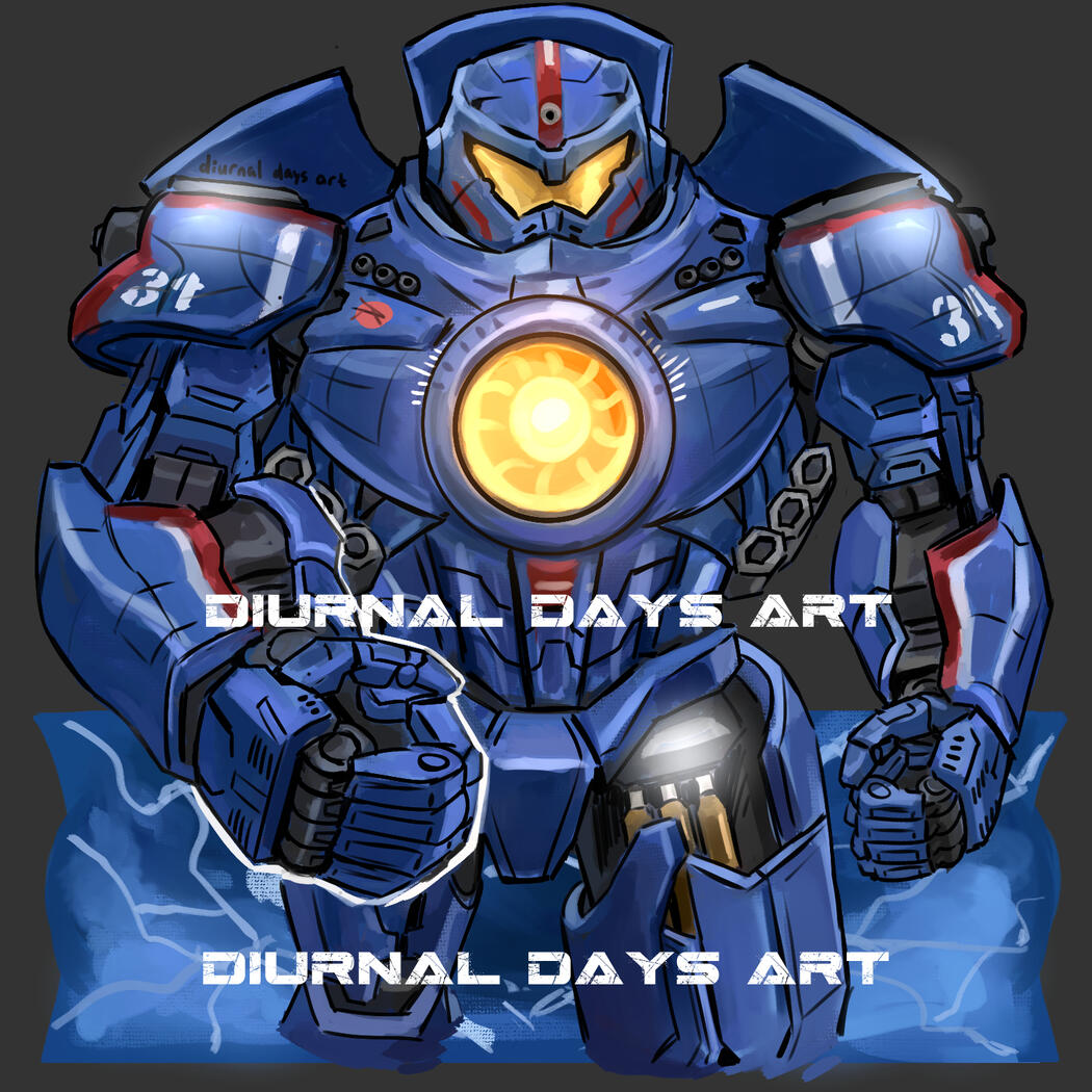 Pacific Rim fanart - acrylic standee design